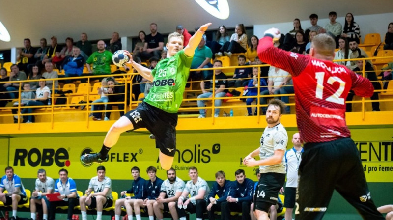 Endijs Šnepsts.Foto: Aleš Mičola / Handball Club Zubří.