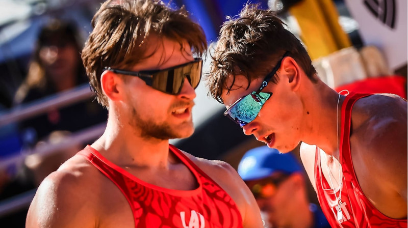 Artūrs Rinkevičs un Ardis Bedrītis. Foto: volleyballworld.com