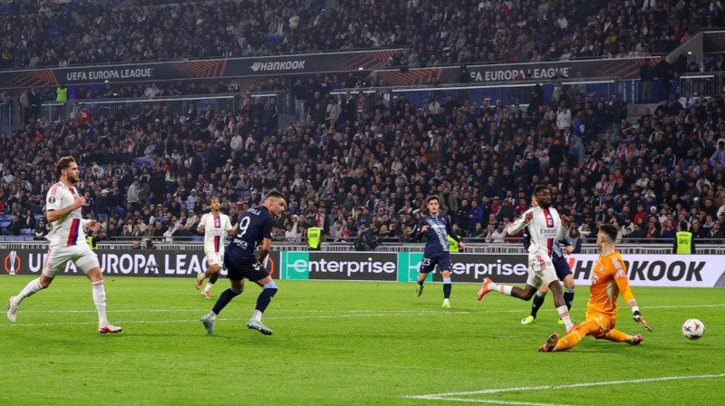 Ferrans Žutgla nostiprina Bigo "Celta" pārsvaru Lionā. Foto: Manon Cruz/Reuters/Scanpix