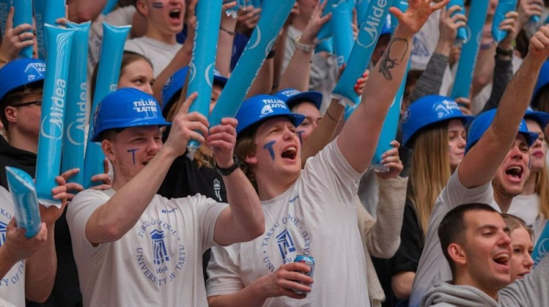 Tartu Universitātes fani Foto: Latvijas-Igaunijas basketbola līga