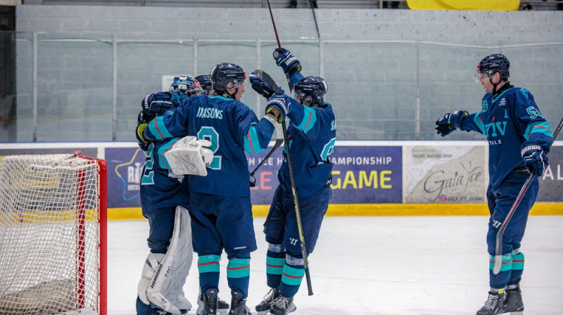 Kijivas "Capitals" svin uzvaru. Foto: Latvijas hokeja federācija