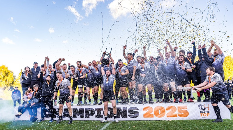 Baltijas Top līgas 2025.gada čempioni RK "Livonia". Foto: Ģirts Kehris/RK "Livonia".