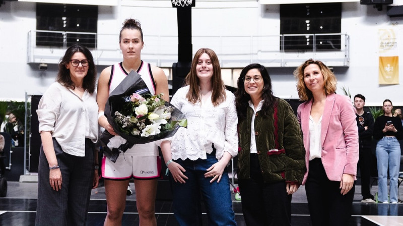 Aleksa Gulbe 2026. gada 28. martā. Foto: Lyon ASVEL