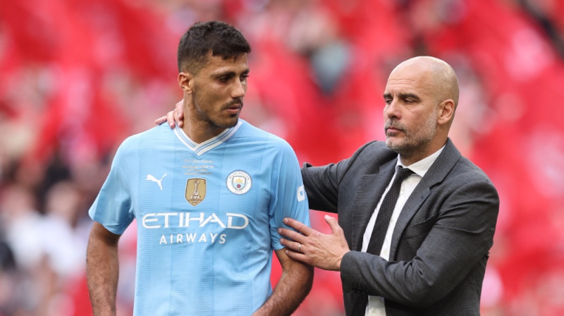 Rodri un Peps Gvardiola. Foto: ZUMAPRESS.com