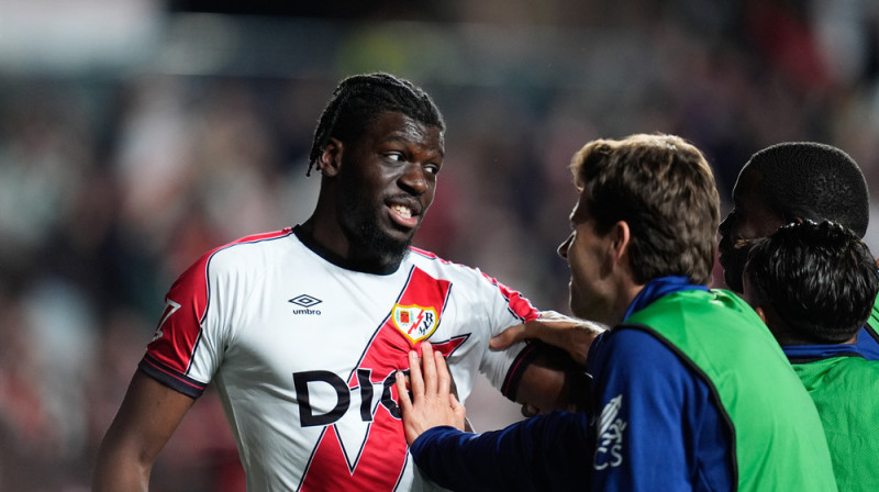 "Rayo Vallecano" pussargs Rendijs Nteka. Foto: © Dennis Agyeman/AFP7 via ZUMA Press Wire/Scanpix