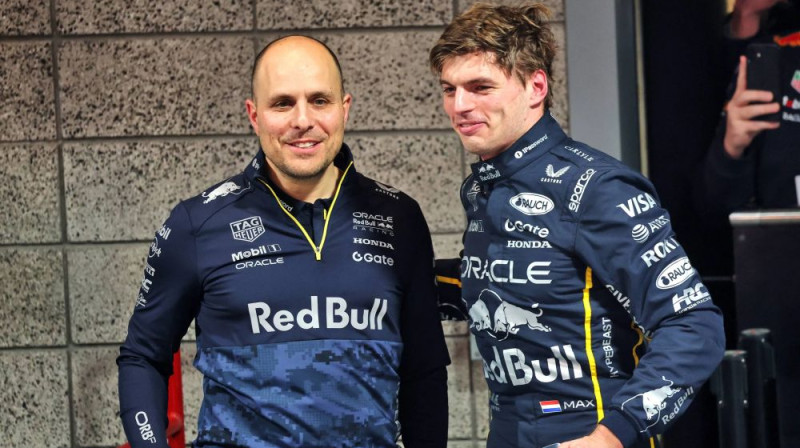 Džanpjēro Lambjāze un Makss Verstapens. Foto: Motorsport.com