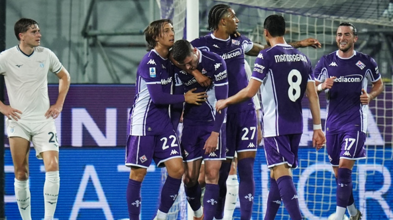 "Fiorentina" futbolisti. Foto: ZUMAPRESS/Scanpix