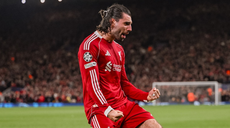 "Liverpool" pussargs Dominiks Soboslai. Foto: Liverpool FC﻿