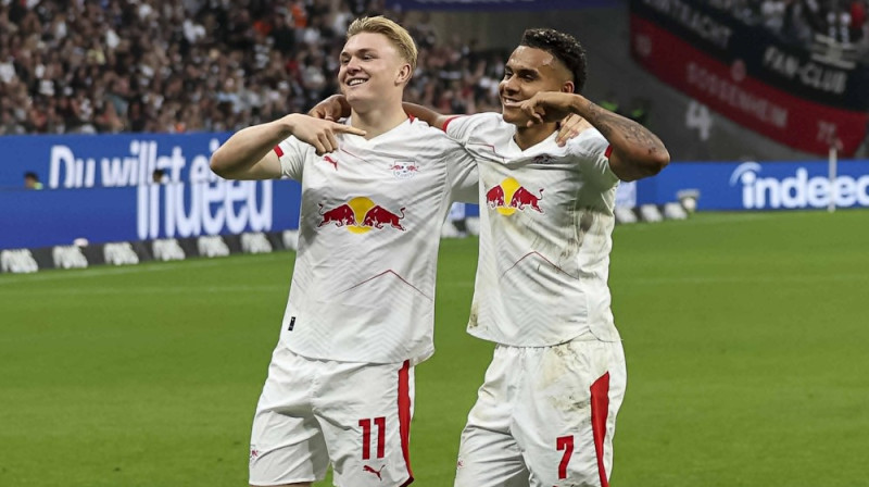 Antonio Nusa un Konrāds Hārders, Foto: IMAGO/Grant Hubbs/Scanpix