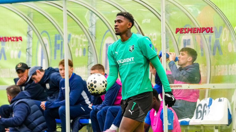 "Auda" uzbrucējs Hosuē Vergara. Foto: Kristiāns Putniņš