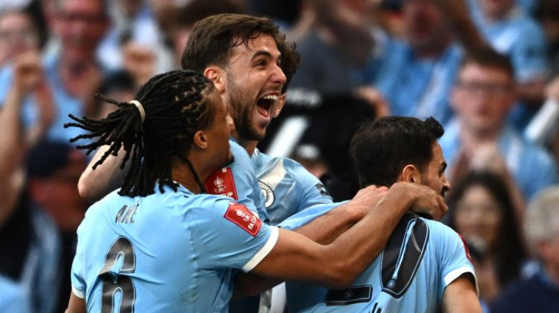 "Manchester City" svin vārtu guvumu. Foto: Reuters/Scanpix