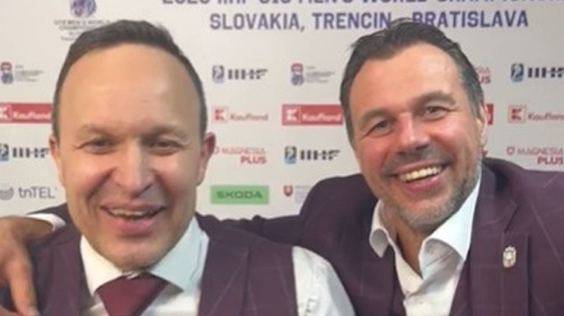 Oļegs Sorokins un Herberts Vasiļjevs Foto: Ekrānuzņēmums