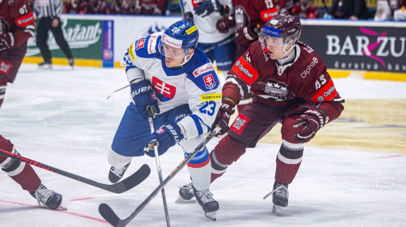 Latvija uzvarā pret Slovākiju. Foto: Hockey Slovakia