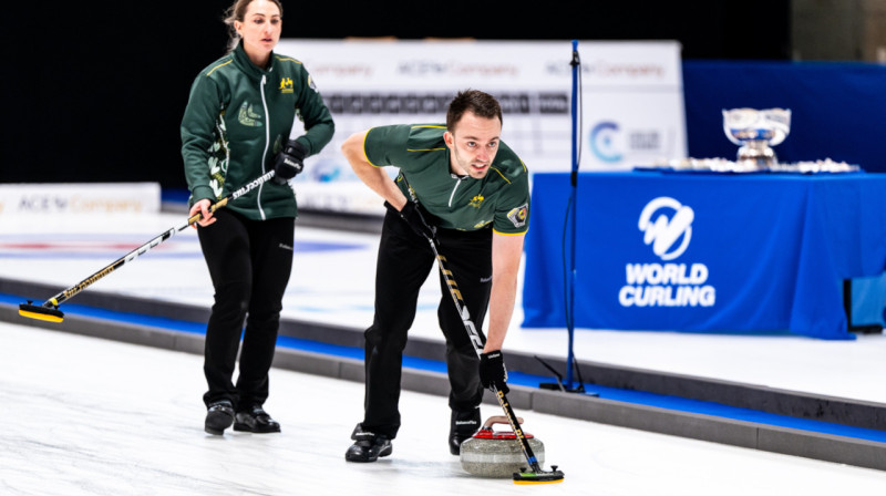 Tālija Džila, Dīns Hjūits (Austrālija)
Foto: World Curling / Ansis Ventiņš