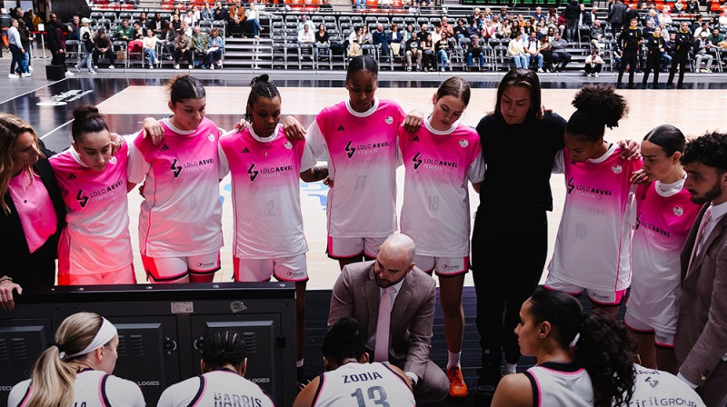 Aleksa Gulbe un Lionas ASVEL basketbolistes. Foto: ASVEL