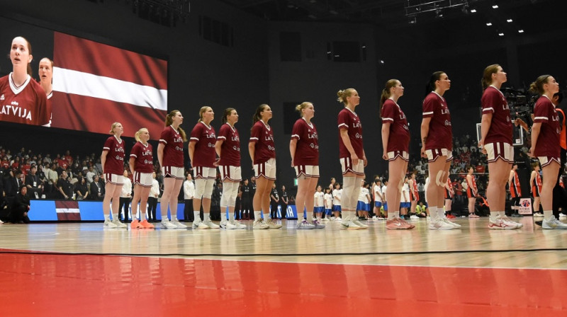 Jokohamā skan Latvijas himna. Foto: JBA/LBS