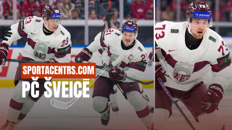 Sandis Vilmanis, Rūdolfs Balcers un Deniss Smirnovs. Foto: Ansis Ancovs