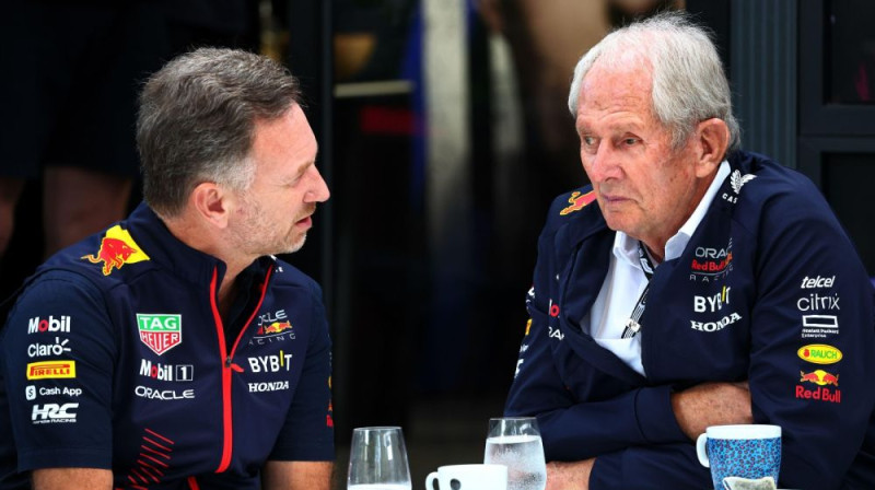 Kristians Horners un Helmuts Marko. Foto: Motorsport.com