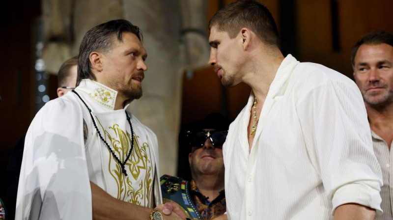 Oleksandrs Usiks un Riko Verhovens Foto: RC/Scanpix