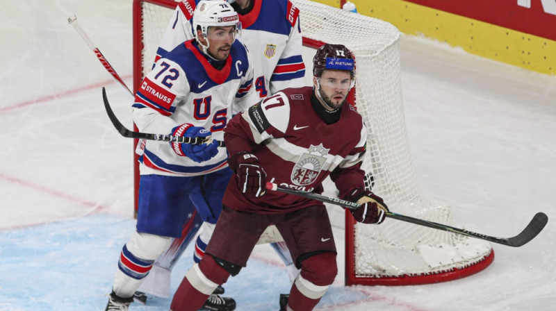 Mārtiņš Dzierkals vārtu priekšā. Foto: Guntis Lazdāns/LHF