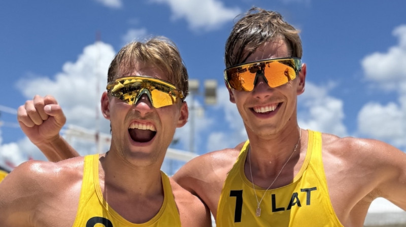Artūrs Rinkevičs un Ardis Bedrītis. Foto: MC Beach Volley
