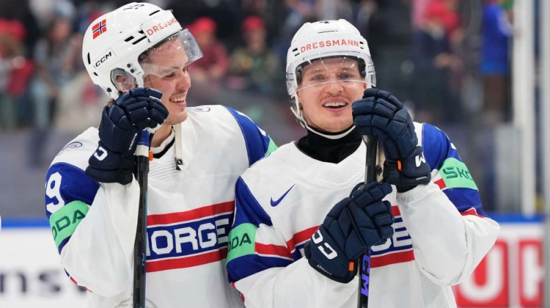 Norvēģijas izlases hokejisti Foto: IIHF