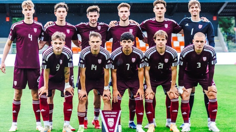 Latvijas U21 futbolisti Foto: LFF