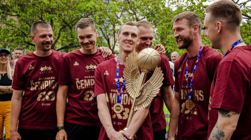 Latvijas 3x3 basketbolisti Foto: LBS