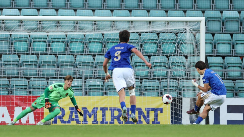 Mirklis Eiropas U17 meistarsacīkšu finālspēlē Tallinā. Foto: Federazione Italiana Giuoco Calcio (FIGC)