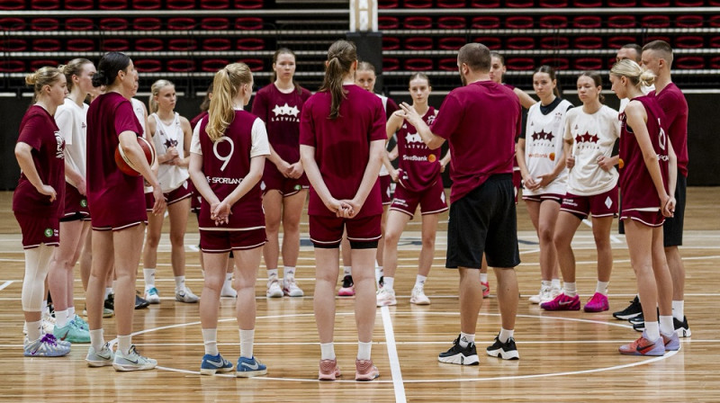 Latvijas U20 izlase. Foto: LBS