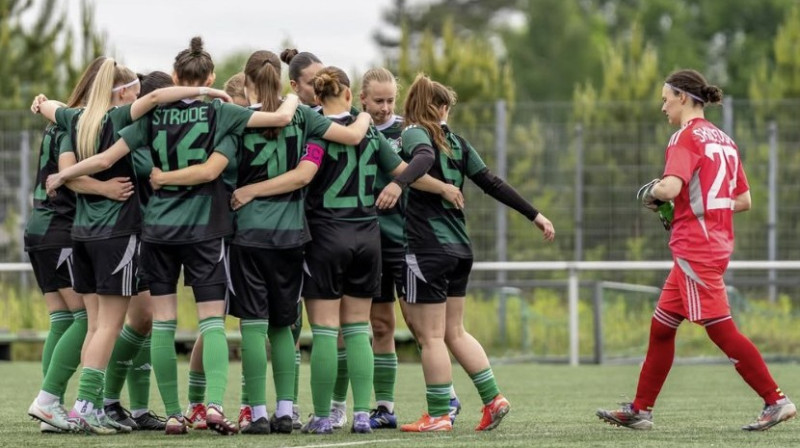''Auda'' dāmas uzvarā. Foto: FK Auda Women
