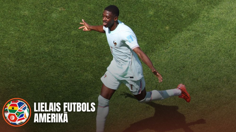 Usmans Dembelē šajā spēlē guva trīs vārtus. Foto: AP/Scanpix