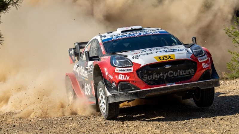 Mārtiņš Sesks WRC Akropoles rallijā Grieķijā. Foto: Federico Manoni/Zumapress.com/Scanpix