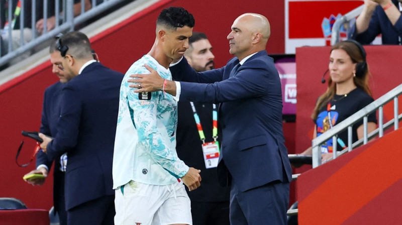 Roberto Martiness un Krištianu Ronaldu. Foto: AFP/Scanpix