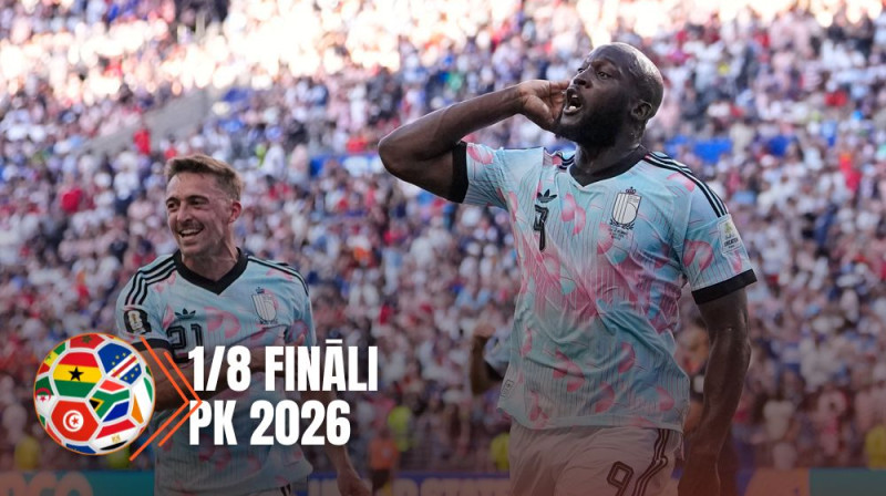 Beļģijas valstsvienības uzbrucējs Romelu Lukaku svin vārtu guvumu. Foto: AP Photo/Lindsey Wasson/Scanpix