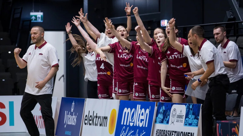 Latvijas U20 sieviešu izlase. Foto: FIBA