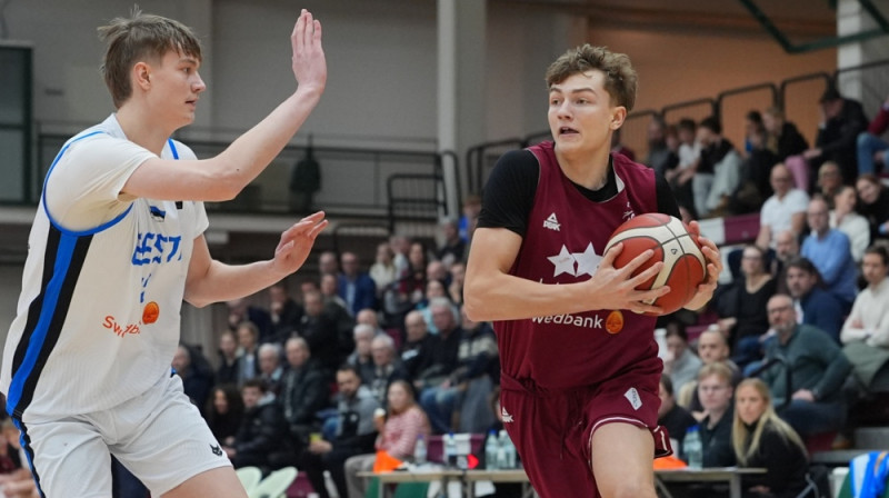 Roberts Rotčenkovs Baltijas kausā janvārī. Foto: basket.ee