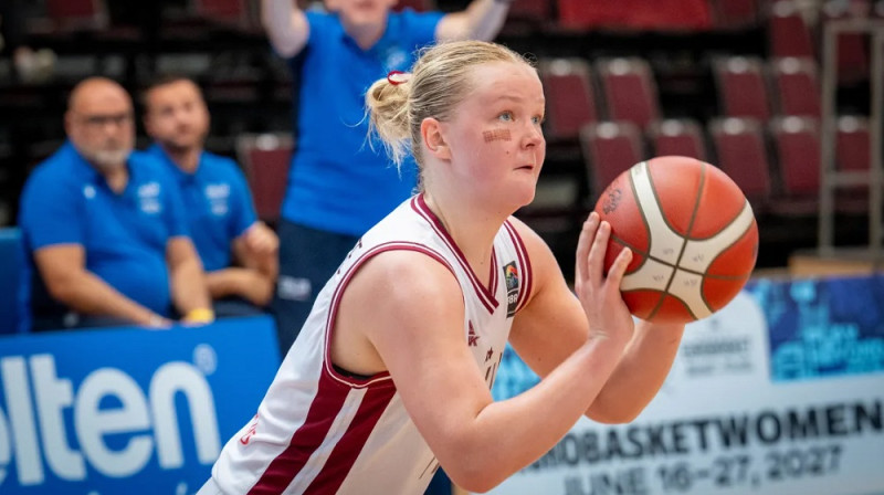 Kitija Muzikante: 15 punkti uzvarā pār Itāliju. Foto: Robertas Dačkus, FIBA