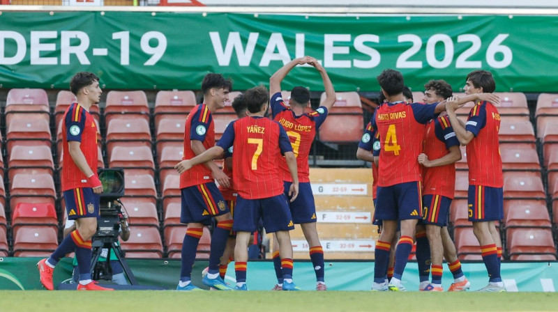 Spānijas U19 valstsvienība. Foto: Imago/Scanpix