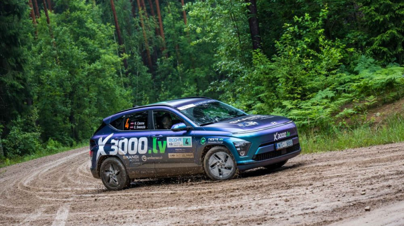 Krišjāņa Caunes ekipāža. Foto: Raimonds Volonts