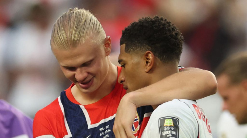 Ērlings Holanns un Džūds Belingems. Foto. AP.Scanpix