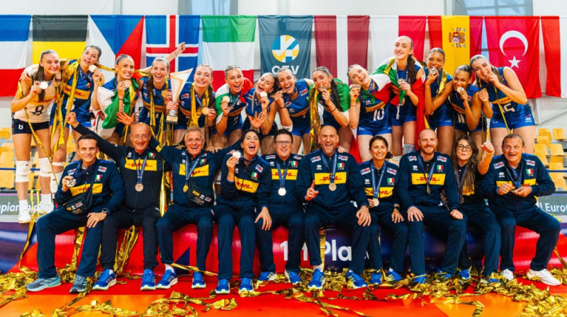 Itālijas U18 sieviešu volejbola izlase. Foto: CEV