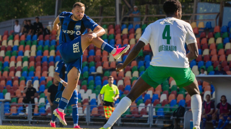 "Grobiņas" futbolists Milans Korēns. Foto: Endija Petrauska
