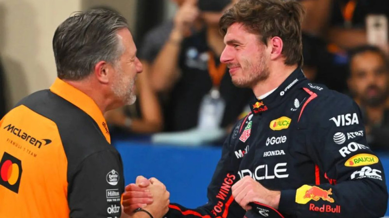 Zaks Brauns un Makss Verstapens. Foto: Red Bull