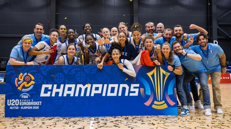 Francijas U20 meitenes 2026. gada 12. jūlijā. Foto: FIBA