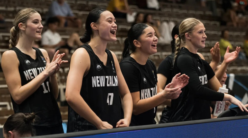 Jaunzēlandes U17 meitenes 2026. gada 15. jūlijā. Foto: FIBA