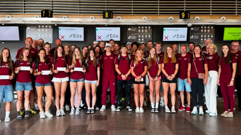 U18 Latvijas vieglatlētikas izlase. Foto: athletics.lv