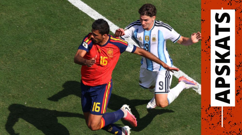 Rodri spēlē pret Argentīnu. Foto: Reuters/Scanpix