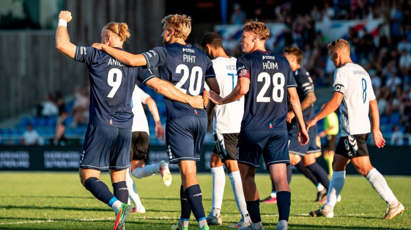 Paides vienības futbolisti. Foto: Paide Linnameeskond