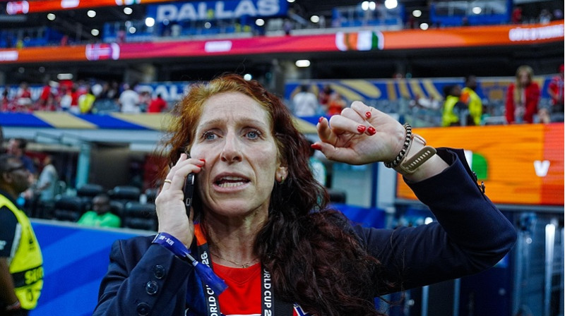 Norvēģijas Futbola federācijas (NFF) prezidente Līze Klāvenesa. Foto: AP/Scanpix